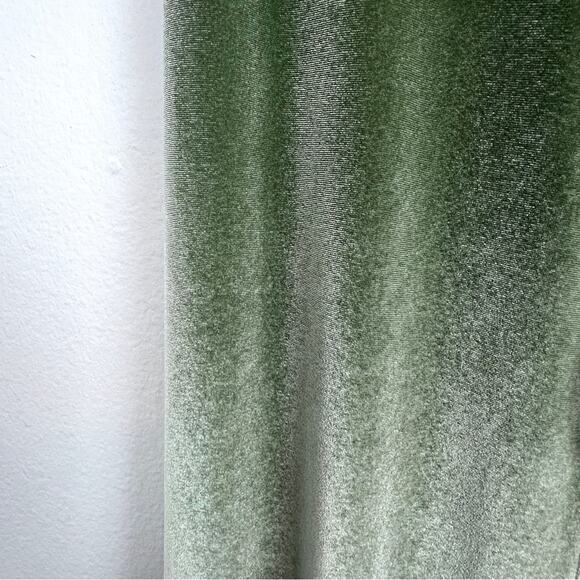 Baltic Born | Liza Olive Sage Green Velvet Short Sleeve Maxi Wrap Dress M - Picture 6 of 12